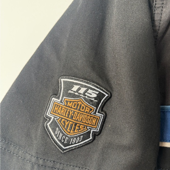 Harley Davidson 115th Year Button Vented Shirt Garage Motorcycle Shop XL - Picture 4 of 14